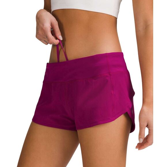Lululemon Speed Up Low-Rise Lined Short 2.5" Magenta Purple Women's Size 10 NWT - Picture 3 of 12